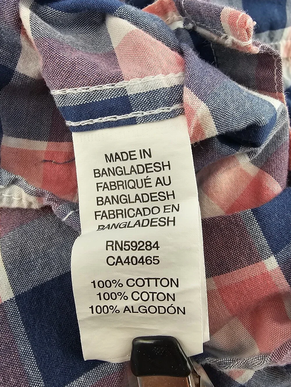 The Children's Place Toddler Boys Pink Blue Plaid Poplin Button Down Shirt 3T